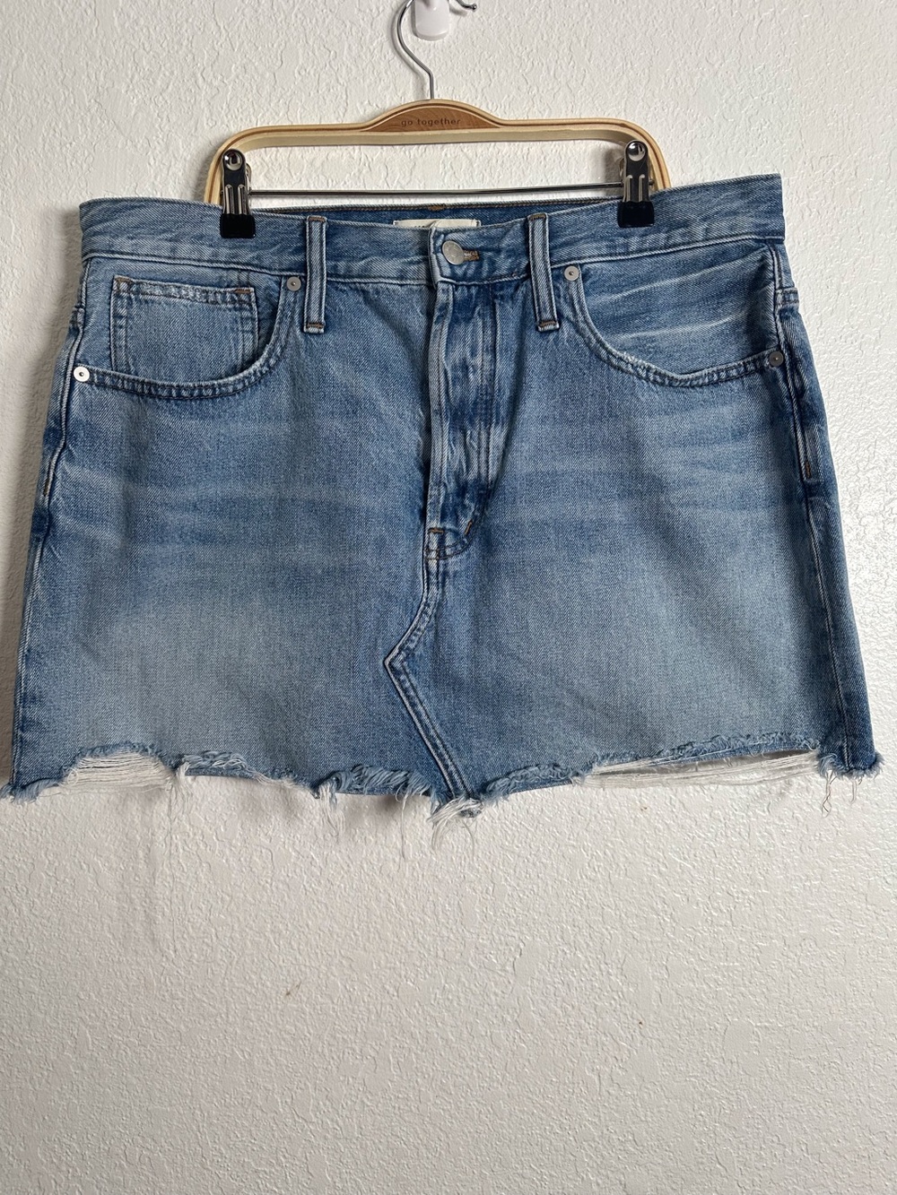 Madewell Women’s Rigid Denim Relaxed Mini Skirt Size 31
